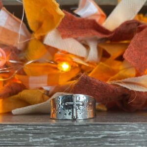 Silver Cross Ring